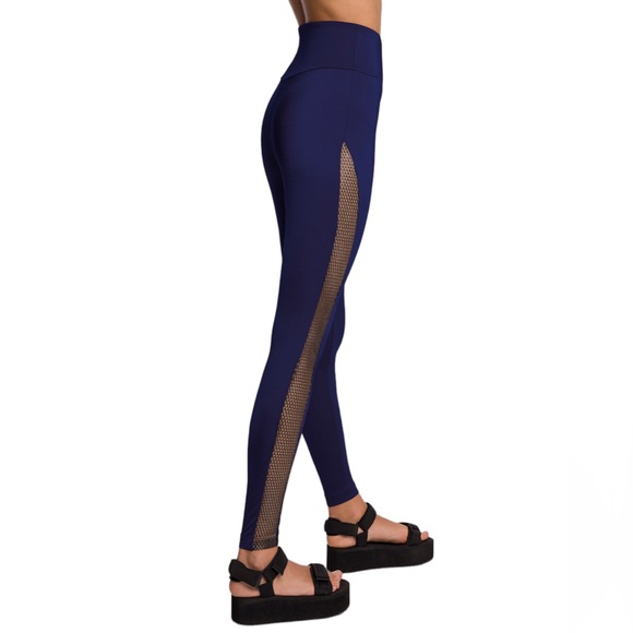NWT WOLFORD Net Overlay Leggings S